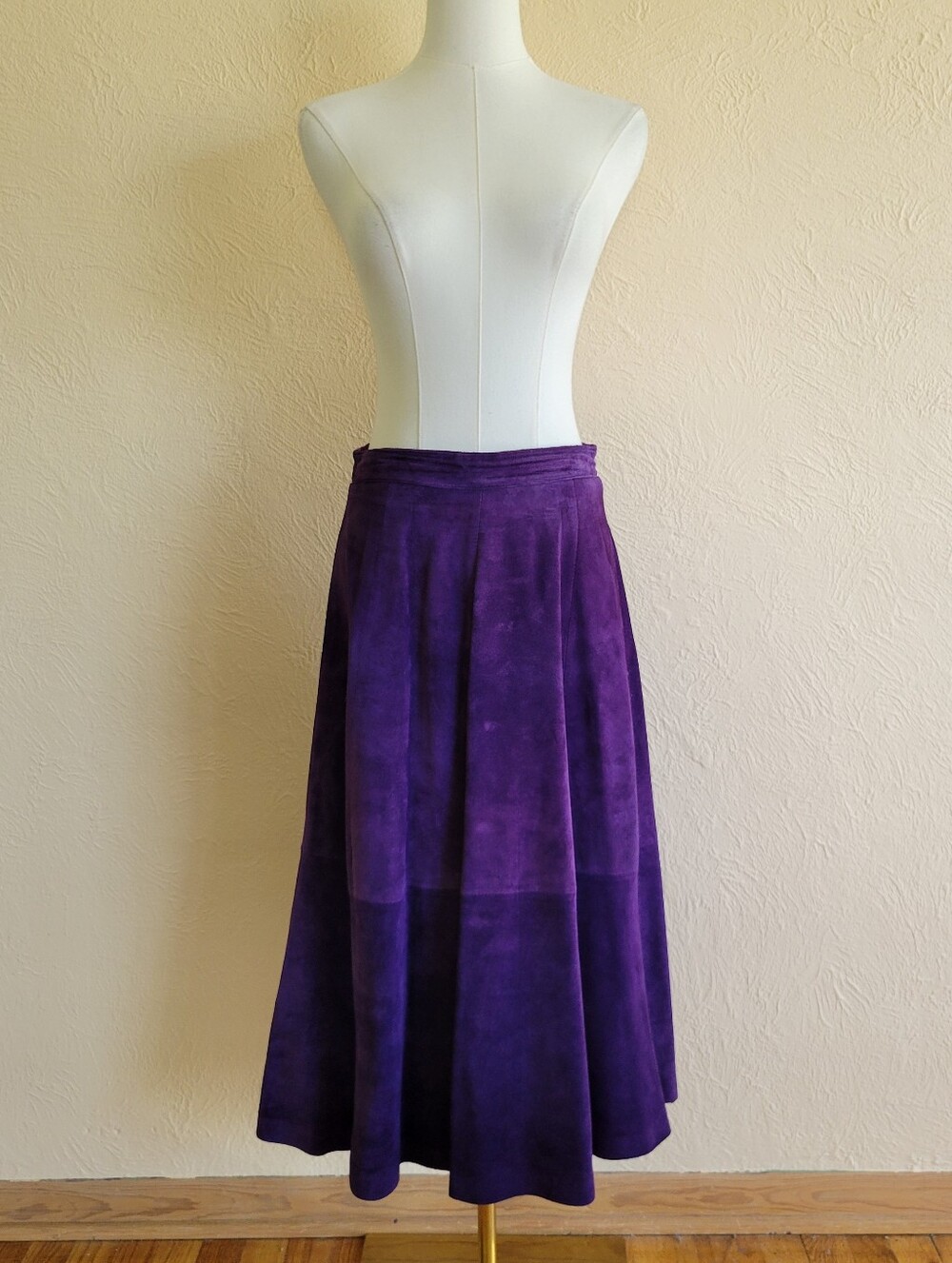 Hunt Club | Vintage Purple Suede Full Skirt